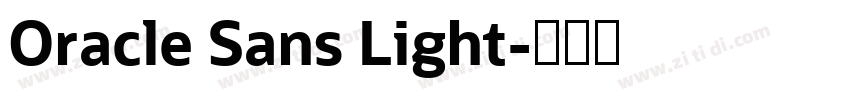 Oracle Sans Light字体转换